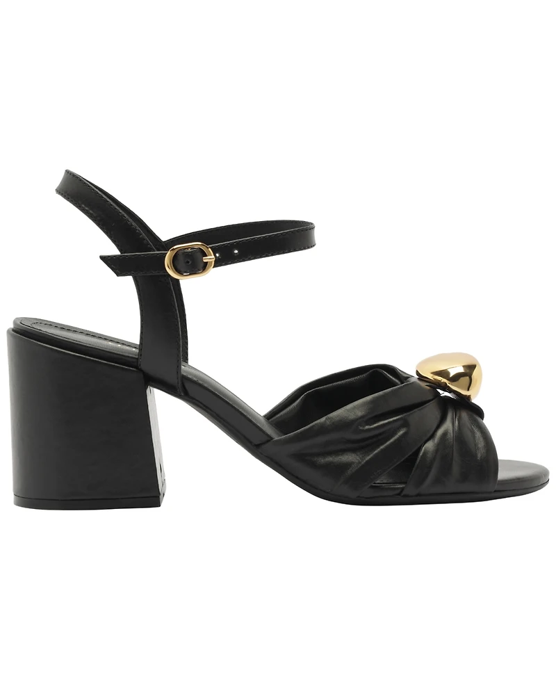 Arezzo Women's Flora Mid Block Heel Sandals
