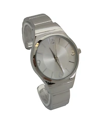 Silver Simply Texture Bangle Watch