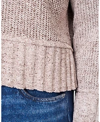 Cable & Gauge Women's Heathered Yarn Relaxed Lounge Sweater