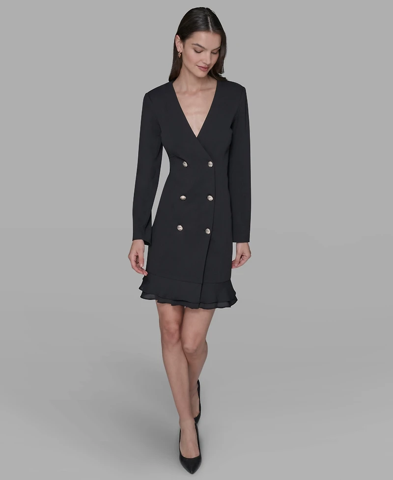 Karl Lagerfeld Paris Women's Double-Breasted Jacket Dress