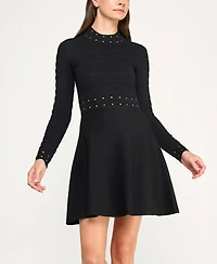 Bcx Juniors' Mock Neck Fit and Flare Sweater Dress