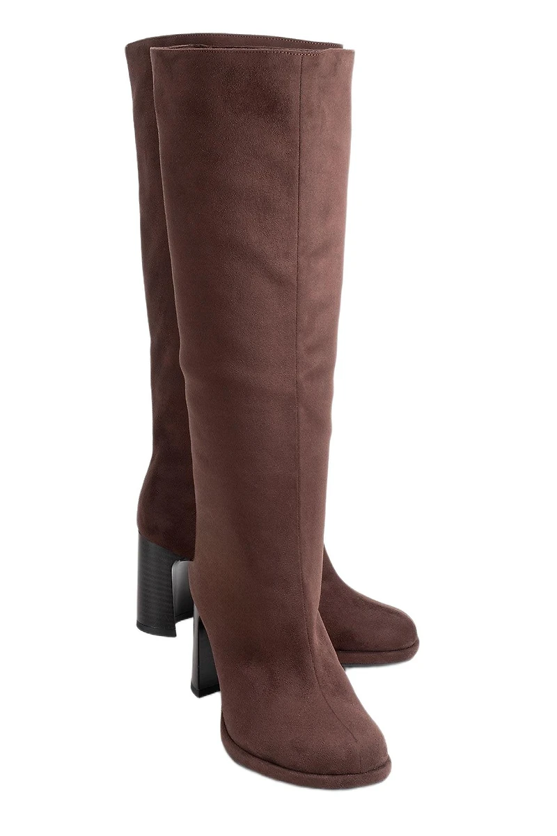 Prologue Shoes Josette Block Heel Knee High Boot (Women)