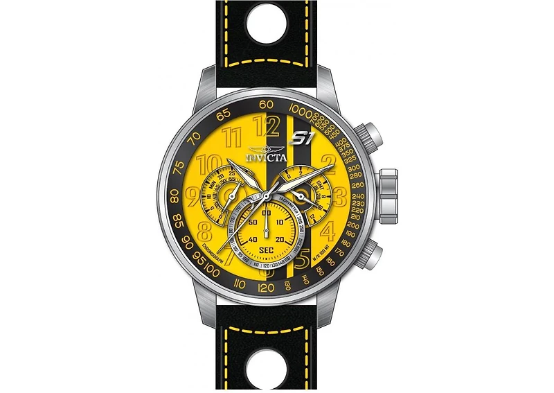 Invicta Men's 48616 S1 Rally Quartz VD54 Yellow, Black Dial Watch