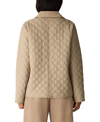 Eileen Fisher Women's Classic Collar Quilted Jacket
