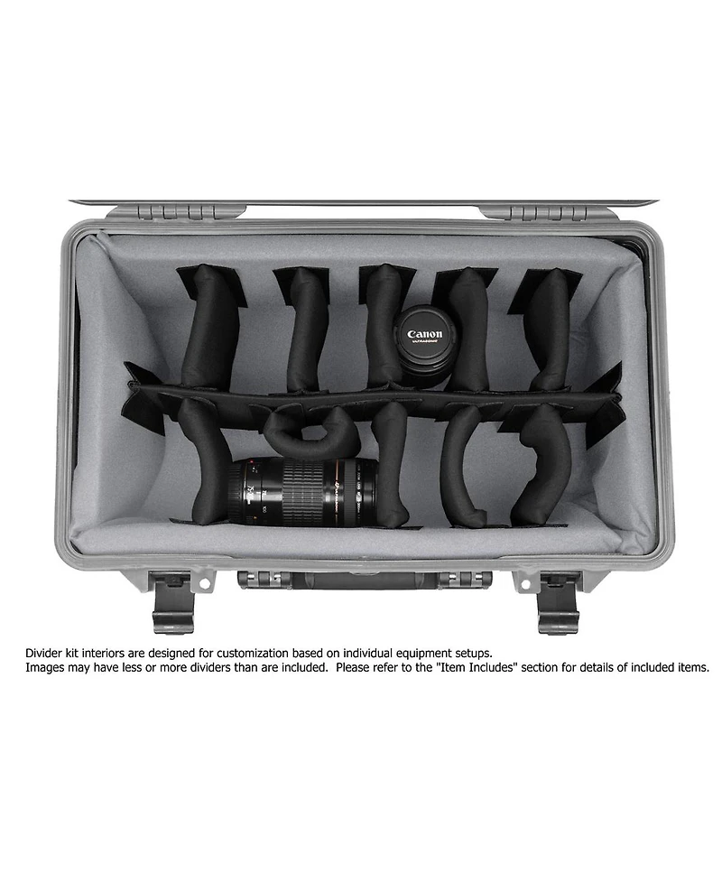 Porta Brace Pb-2550DSLRP Wheeled Hard Case with Premium Divider Kit, Silver Platinum