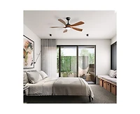 Sofucor 52 Inch 5 Blade Abs Led Ceiling Fan with Downrod and 6 Speed Adjustable Remote Control