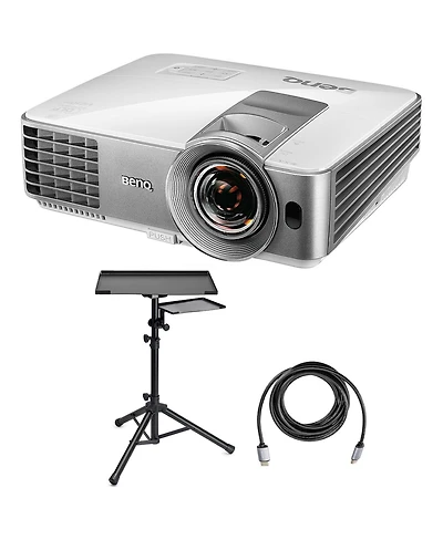 BenQ TH575 Full Hd Dlp Home Theater Gaming Projector Bundle with Laptop Stand and Accessory Tray, Hdmi 2.0 Cable
