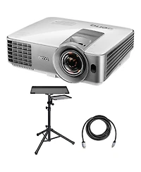BenQ TH575 Full Hd Dlp Home Theater Gaming Projector Bundle with Laptop Stand and Accessory Tray, Hdmi 2.0 Cable