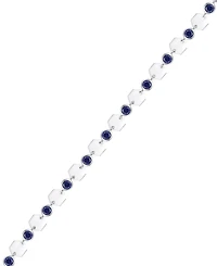 Macy's Lab-Grown Sapphire Luna Bracelet (2-1/5 ct. t.w.) in Sterling Silver
