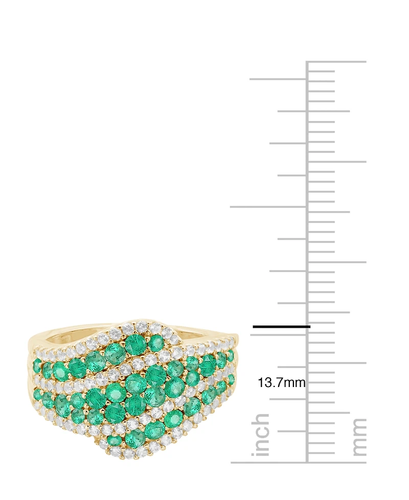 Macy's Emerald (1 ct. t.w.) and Diamond (1/2 Ring 14K Gold (also White Sapphire & Ruby)