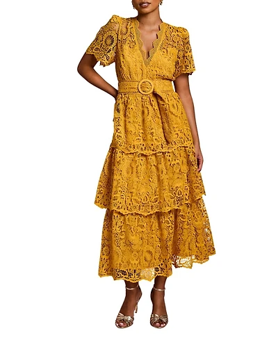 Coast Women's Tiered Lace Midi Dress