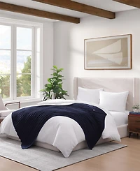 Tommy Hilfiger Solid Cotton Cable Knit Throw Blanket, 70" x 50"