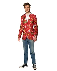 Suitmeister Men's Christmas Red Icons Light Up Blazer