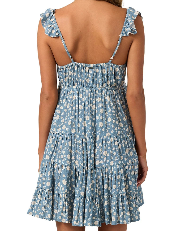 O'Neill Women's Lorelei Primrose Ruffle Sleeves Mini Dress