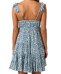 O'Neill Women's Lorelei Primrose Ruffle Sleeves Mini Dress