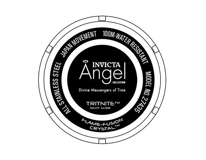 Invicta Women's 27435 Angel Quartz 3 Hand Gold Dial Watch