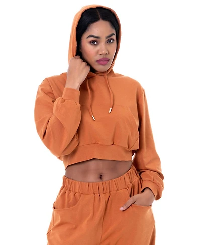 Dai Moda Women's Toni Oversized Crop Hoodie