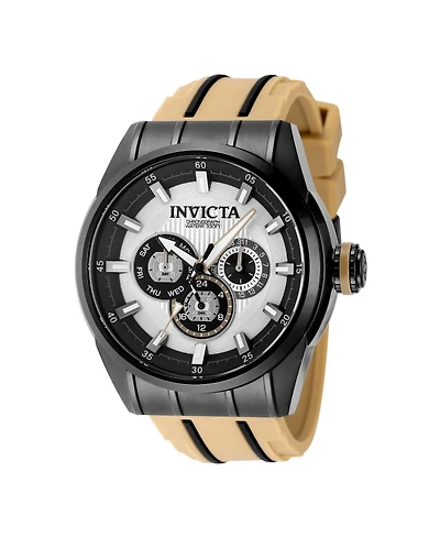 Invicta Men's 49053 Speedway Quartz Chronograph Silver, Black Dial Watch