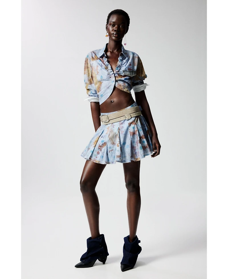 Desigual Women's Striped shirt with flowers