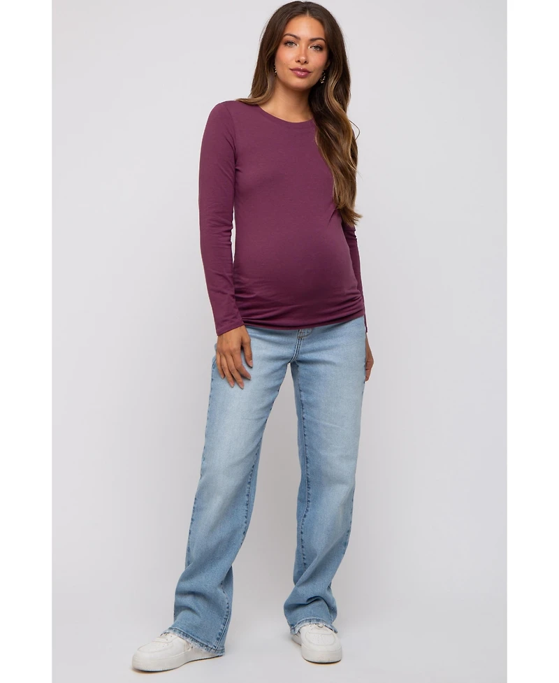 Pinkblush Maternity Plum Long Sleeve Top