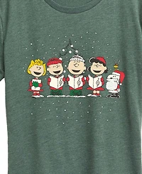 Peanuts Gang Christmas Caroling Women's Short Sleeve Graphic T-shirts
