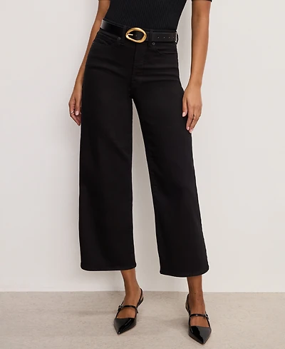 Good American Women's Cropped Palazzo Jeans