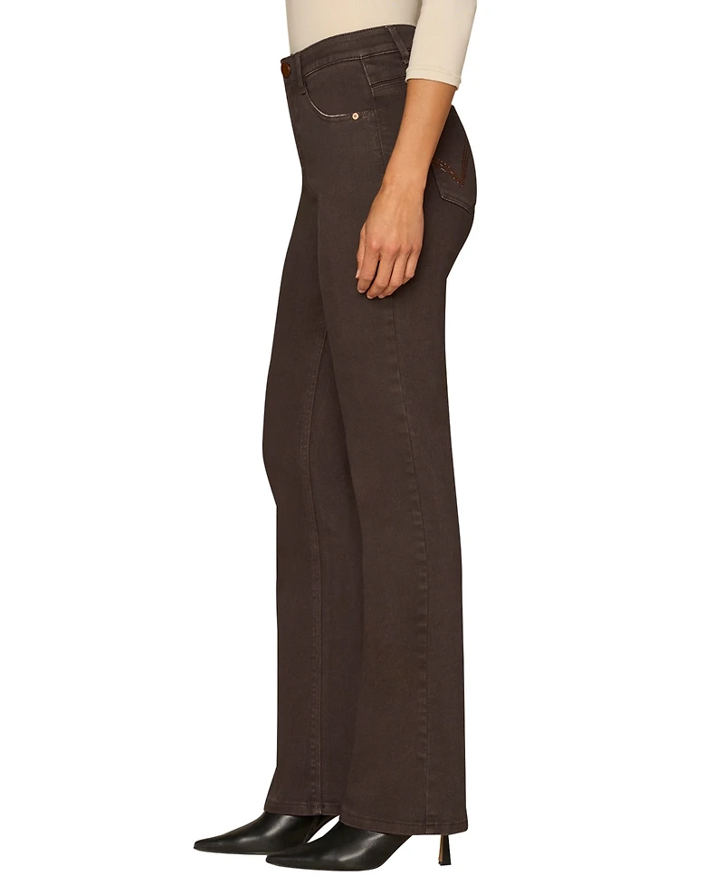 Democracy Petite Ab Solution High-Rise Round Up Jeans