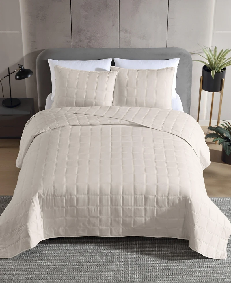 Kenneth Cole New York Solid Stonewashed 2-Pc. Quilt Set, Twin