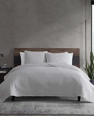 Kenneth Cole New York Solid Washed Channel Stitch -Pc. Quilt Set