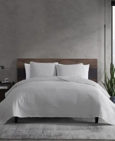 Kenneth Cole New York Solid Washed Channel Stitch Quilt Set