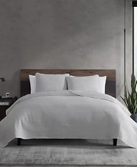 Kenneth Cole New York Solid Washed Channel Stitch Quilt Set