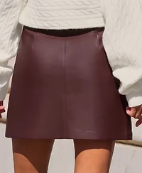 Cupshe Women's Full Effect Brown Mini Skirt