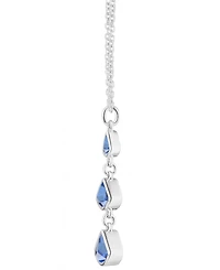 Macy's Lab-Grown Sapphire Pendant Necklace (1-1/5 ct. t.w.) in Sterling Silver