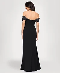 Blondie Nites Juniors' Off-The-Shoulder Center-Back Zipper Dress