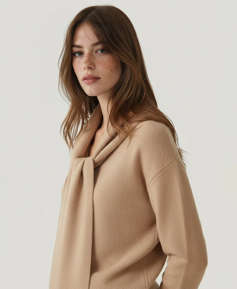 Naadam Women's Long Sleeves Scarf Sweater