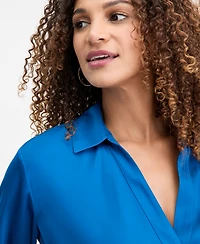 I.n.c. International Concepts Women's Surplice Wrap Top, Macy's Exclusive