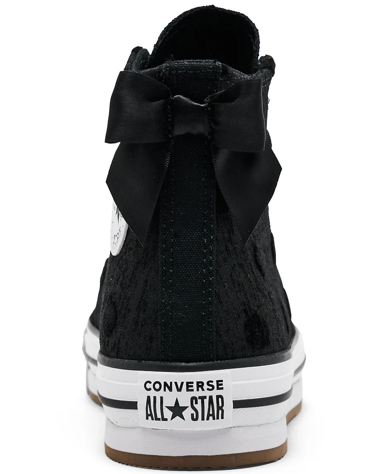 Converse Big Girls Chuck Taylor All Star Bows High Top Casual Sneakers from Finish Line