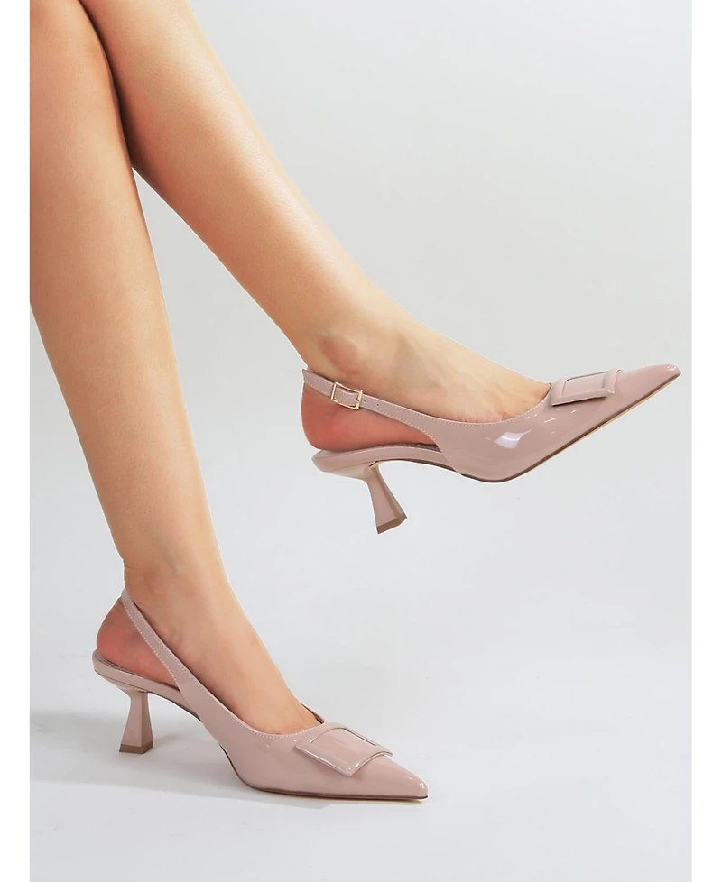 Berness Celestine Kitten Heel Slingbacks