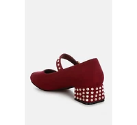 Sima Studded Mary Jane Pumps Women
