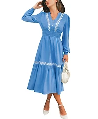 Cupshe Women's Out of Town Blue Midi Beach Dress
