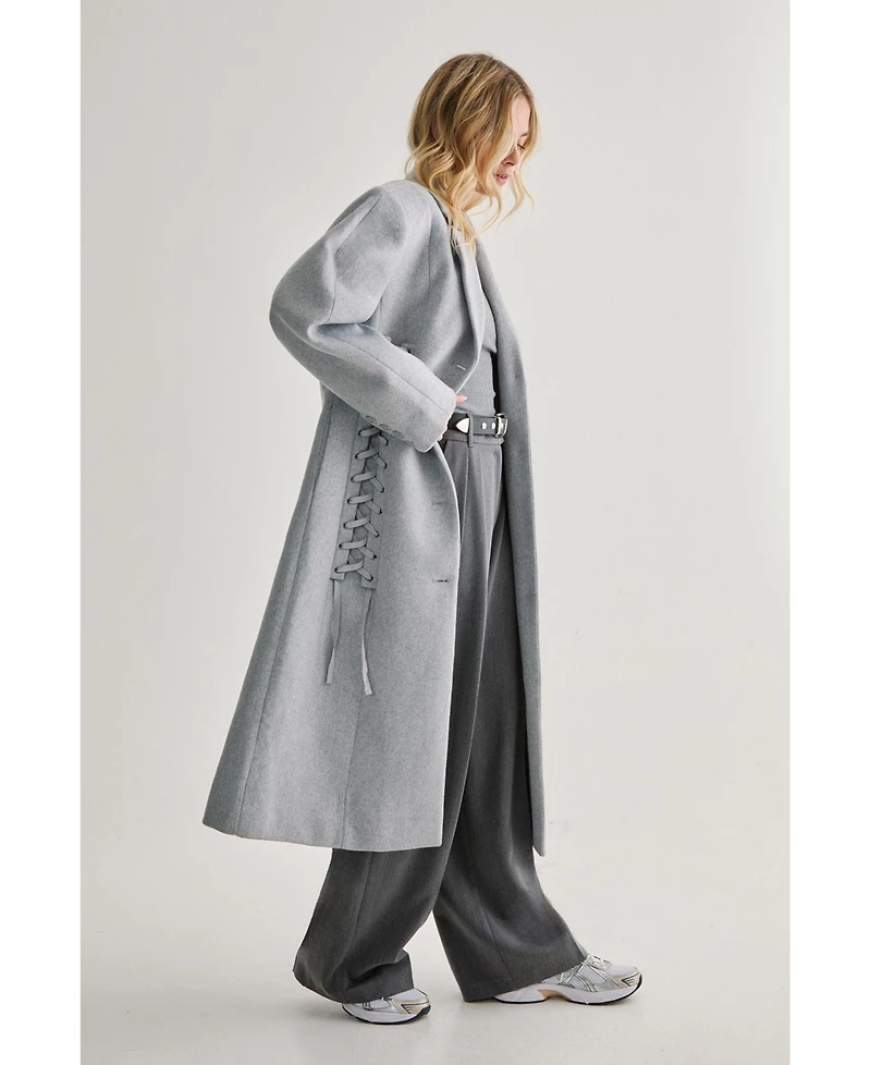 Nasty Gal Premium Corseted Detail Maxi Coat