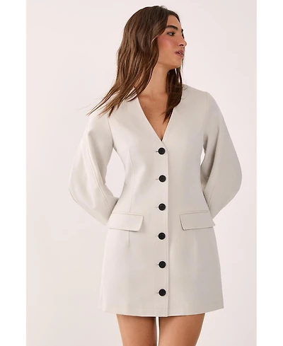 Nasty Gal Women's Button Through Mini Blazer Dress