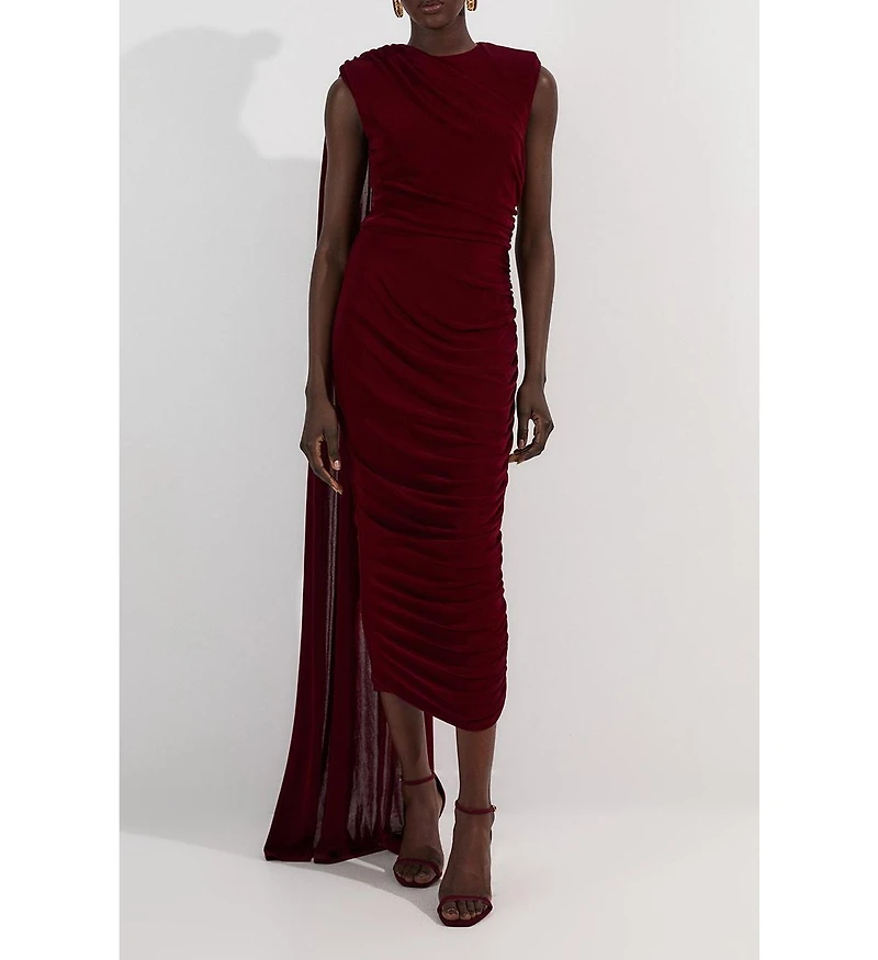 Karen Millen Women's Slinky Crepe Scarf Maxi Dress