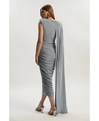Karen Millen Women's Slinky Crepe Scarf Maxi Dress