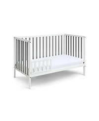 Forest'nSky White and Gray 3-in-1 Island Convertible Crib with Adjustable Mattress Support