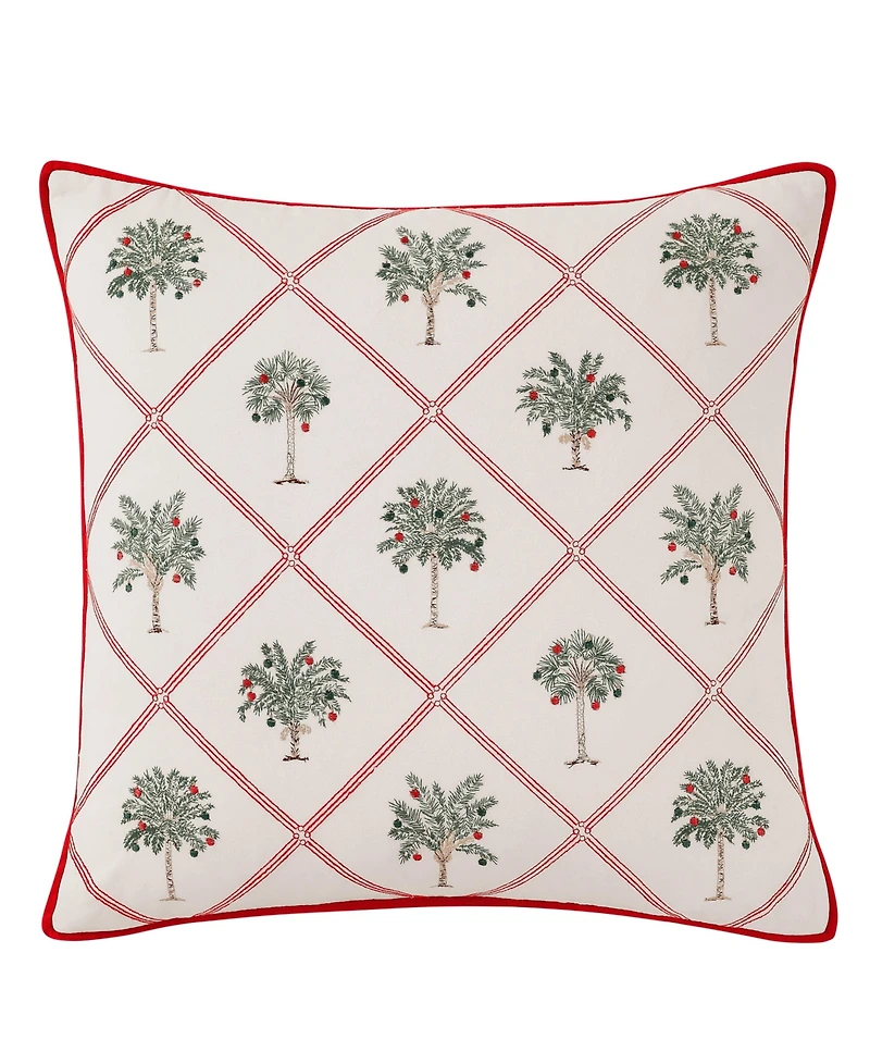 Tommy Bahama Palm Tree Trellis Decorative Pillow, 20" X 20"