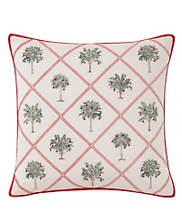 Tommy Bahama Palm Tree Trellis Decorative Pillow, 20" X 20"