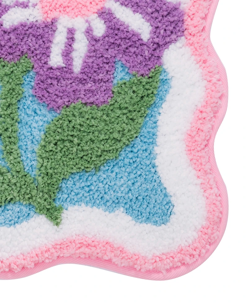 Vcny Home Floral Tufted Bath Rug, 18" x 27"