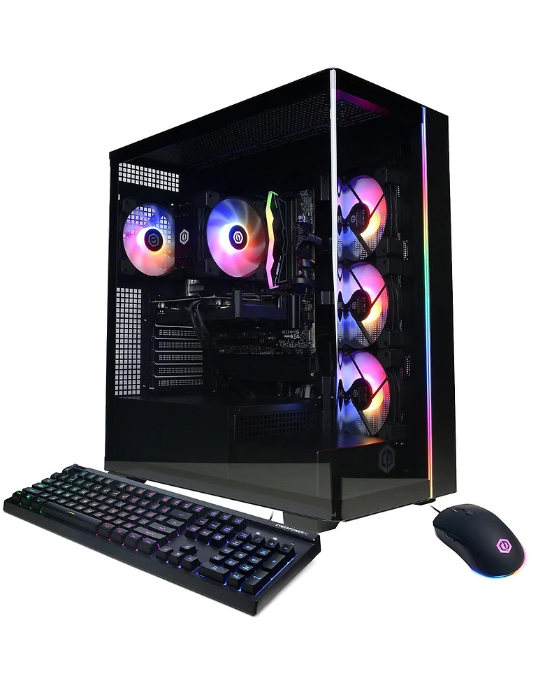 CyberPowerPC Gamer Master Gaming Desktop Computer, Amd Ryzen 7 8700F 4.1GHz, 16GB Ram, 2TB Ssd, Amd Radeon Rx 9060 Xt 8GB, Windows 11 Home, Black