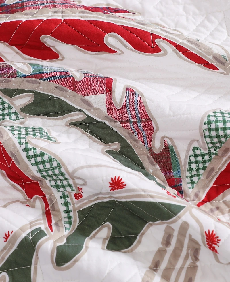 Tommy Bahama Palm Tree Patchwork Reversible 3-Pc. Quilt Set, King